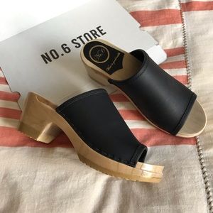 No. 6 Daria clog, mid heel, size 37